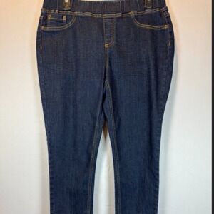 BEAU Stretch Denim Leggings women's size L Fall Winter Timeless Layering Piece